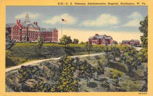 Huntington West Virginia 1940s Postcard US Veterans Administrative Hospital