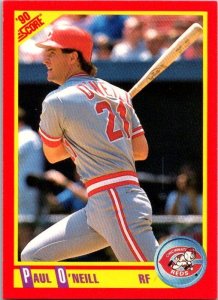 1990 Score Baseball Card Paul O'Neill Cincinnati Reds sk2743