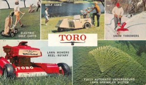 Minneapolis Minnesota Toro Golf Carts Lawn Mowers Adv Postcard AA69232