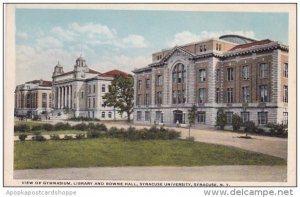 New York Syracuse View Of Gymnasium Library And Bowne Hall Syracuse University