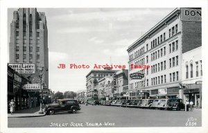 WA, Yakima, Washington, RPPC, Street Scene, Business Section, Ellis 6804