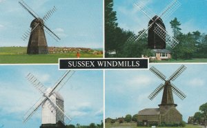 SUSSEX WINDMILLS - Vintage POSTCARD