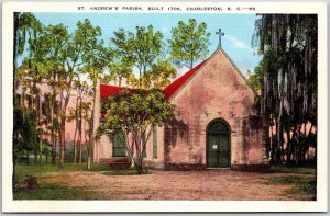 Saint Andrews Parish Built 1706 Charleston South Carolina SC Oak Grove Postcard