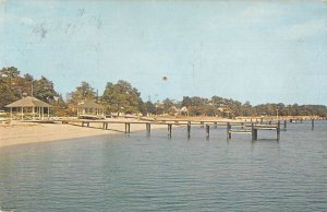 Piney Point Maryland Potomac River Beach Scene Vintage Postcard AA55918 