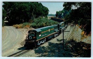OROVILLE DAM CONSTRUCTION, California CA ~ TRAIN Fill Material c1960s  Postcard
