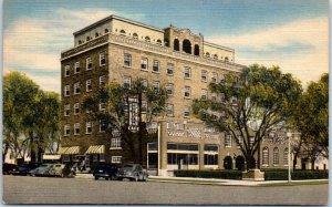 1947 Artesia Hotel Artesia New Mexico Old Cars Postcard