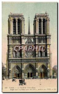 Paris - 4 - Notre Dame - Old Postcard