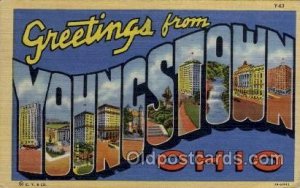 Youngstown, Ohio Large Letter Town 1948 postal used 1948