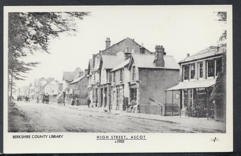 Berkshire Postcard - High Street, Ascot, c.1903 - Pamlin Prints R306