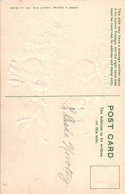 F39/ Valentine's Day Love Holiday Postcard c1910 Blacksmith Cupid 4