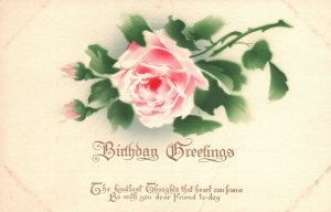 Vintage Postcard 1910's Birthday Greetings The Kindest Thoughts That Heart