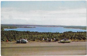 Wequauet Lake and Mid-Cape Highway Cape Cod Massachusetts 1950s Cars