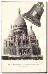 Paris Postcard Old Sacred Heart Montmartre Bell