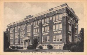 Reading Pennsylvania Albright College Admin Bldg Antique Postcard K71203