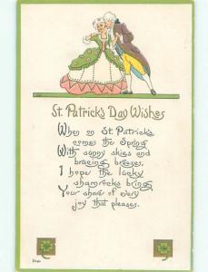 Divided-Back ST. PATRICK'S DAY SCENE Great Postcard W8190