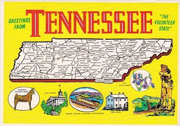 Tennessee Nashville Greetings From Tennessee The Volunteer State