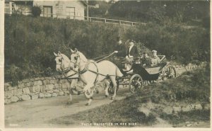 UK Scotland Aberdeen RPPC Photo Postcard 1932 Horse Carriage 22-1327