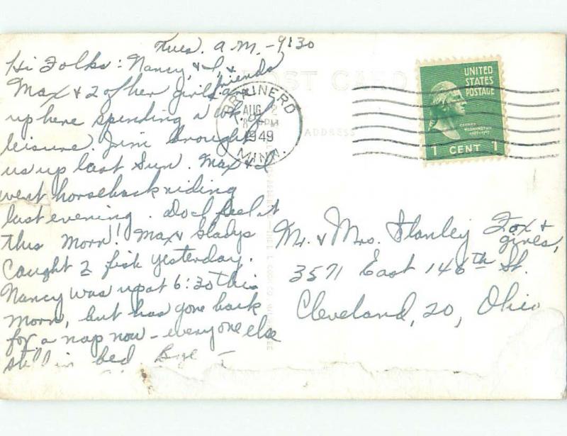 1940's rppc CAMP CABINS Brainerd Minnesota MN i7918