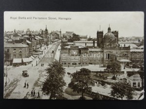 Yorkshire HARROGATE The Royal Baths & Parliament Street c1920 by Valentine