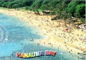 2~4X6 Postcards Oahu, HI Hawaii HANAUMA BAY Aerial View & BEACH~UNDERWATER PARK