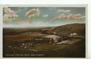 Sussex Postcard - Poynings from The Devils Dyke - Brighton - Ref 10621A