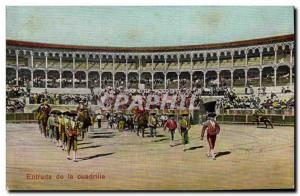 Old Postcard Bullfight Bullfight Entranda of Cuadrilla