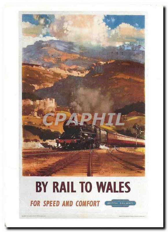 Modern Postcard By rail to Wales