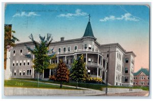 1917 St. Louis Hospital Berlin New Hampshire NH Antique Posted Postcard 