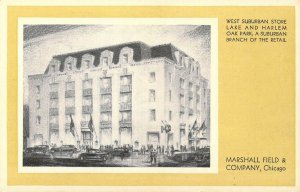 Marshall Field, Chicago, IL, West Suburban Store, Old Postcard