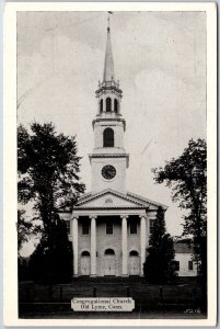 VINTAGE POSTCARD THE CONGREGATIONAL CHURCH AT OLD LYME CONNECTICUT