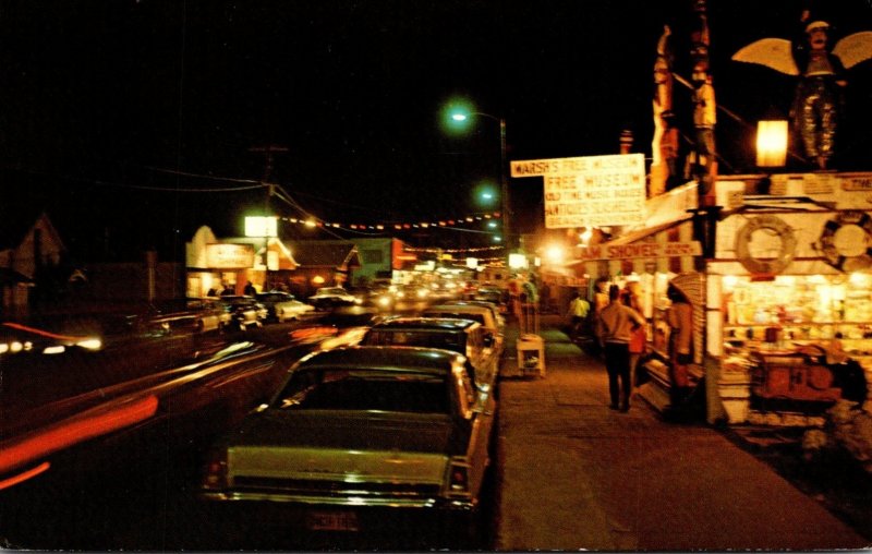 Washington Long Beach Street Scene At Night