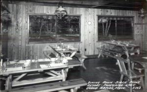 Grand Rapids MN Pokegama Lake Birch Point Cabin Interior Real Photo Postcard
