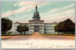 Lansing Michigan 1906 Postcard The Capitol Building