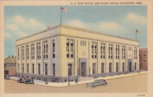 Iowa Davenport Post Office and Court House 1945 Curteich
