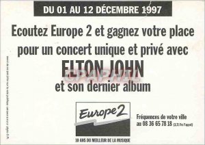 Postcard Modern Elton John is on Europe 2 radio