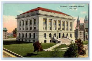 1912 Summit County Court House, Akron Ohio OH Posted Antique Postcard 