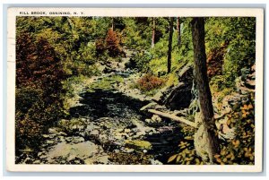 1943 River Scene, Kill Brook Ossining New York NY Vintage Posted Postcard 