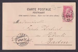 Vintage Postcard Belgium Brussels Monument Anspach 1901