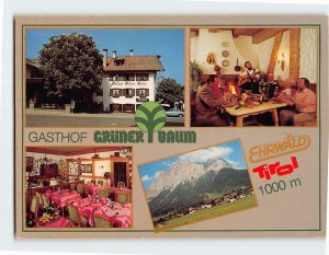 Postcard Gasthof Grüner Baum, Ehrwald, Austria