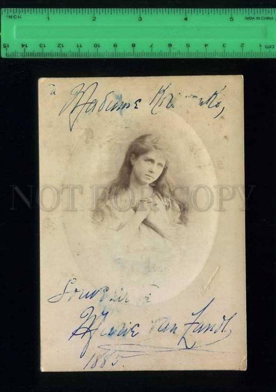 208063 RUSSIA USA MARIE VAN ZANDT Opera autograph photo