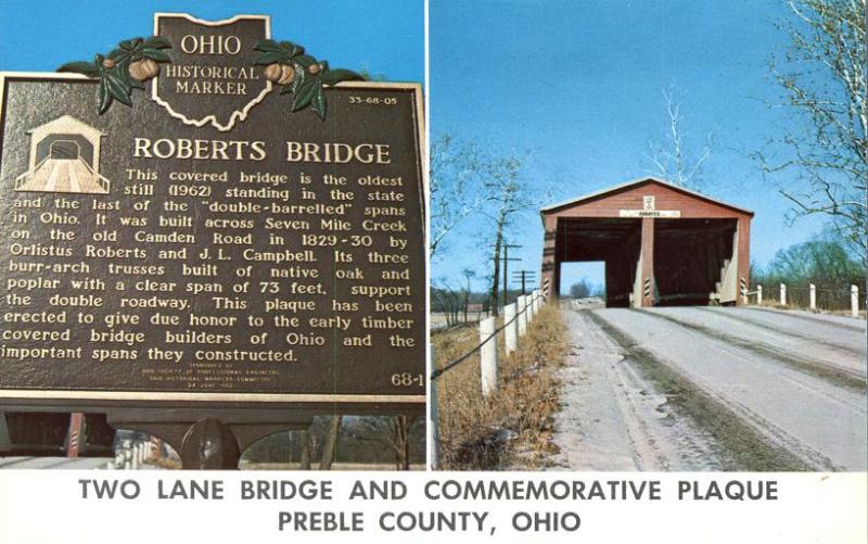 Two Lane Roberts Covered Bridge - Preble County, Ohio