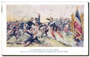 Old Postcard The Flag From 57th Of Line has decorated the Battle Suite Rezonv...