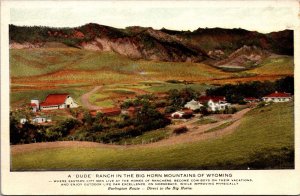 Postcard A Dude Ranch in the Big Horn Mountains of Wyoming Burlington Route