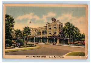 Vintage The Jacranda Hotel- Avon Park Flordia. Postcard F117E