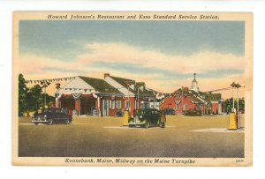 ME - Kennebunk. Esso  Gas Station & Howard Johnson's Restaurant ca 1949