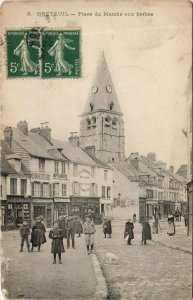 CPA Breteuil place du marche herb (1207504) 