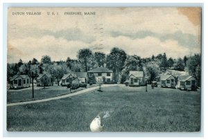 1950 Dutch Ville US 1 Freeport, Maine ME Vintage Posted Postcard