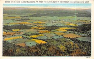 Bird's Eye View From Tuscarora Summit On Lincoln Highway Looking West McConne...