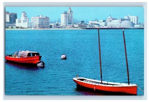 Vintage Skyline Of Long Beach California. Postcard P71E