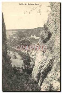 Old Postcard The droppings Morbier and Morez